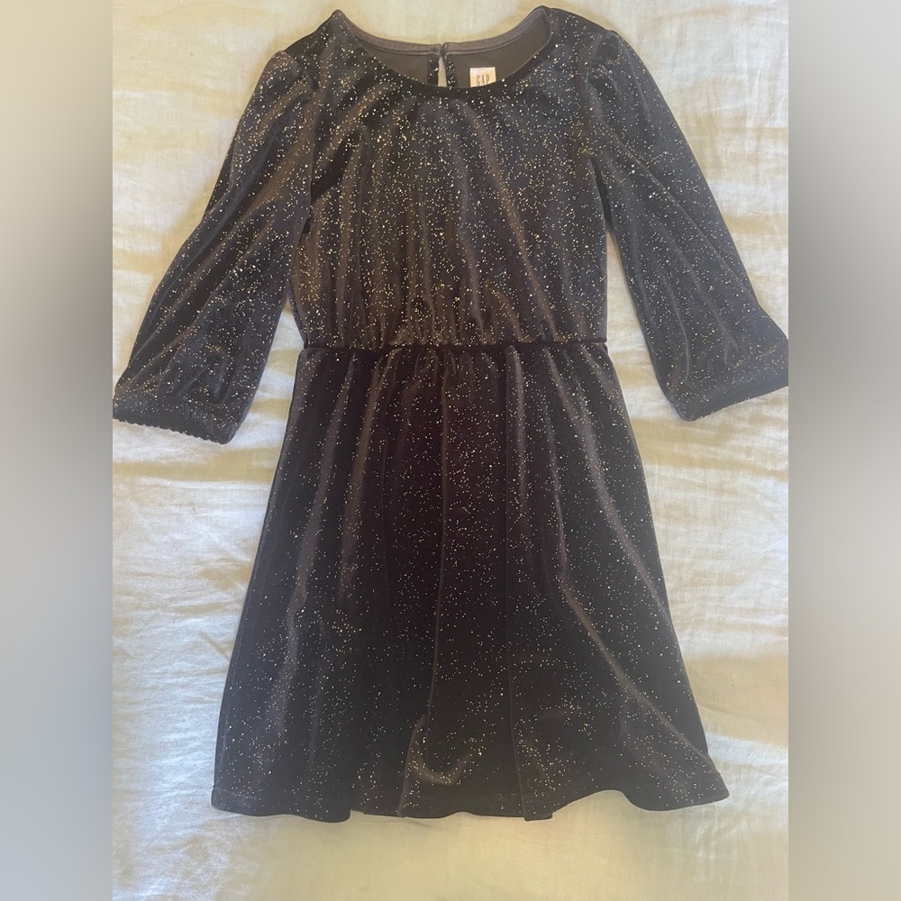 GAP black velvet Dress
